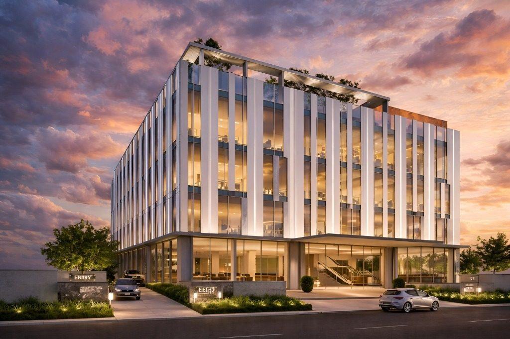 PERCONS Architecture Dusk Facade